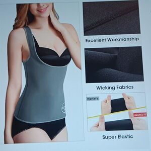 New ALONG FIT Waist Trainer Vest Sweat‎ Sauna Neoprene Body Shaper Women'…